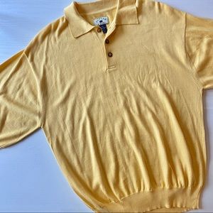 2/$50 Vintage Cutter & Buck Yellow Polo Tshirt